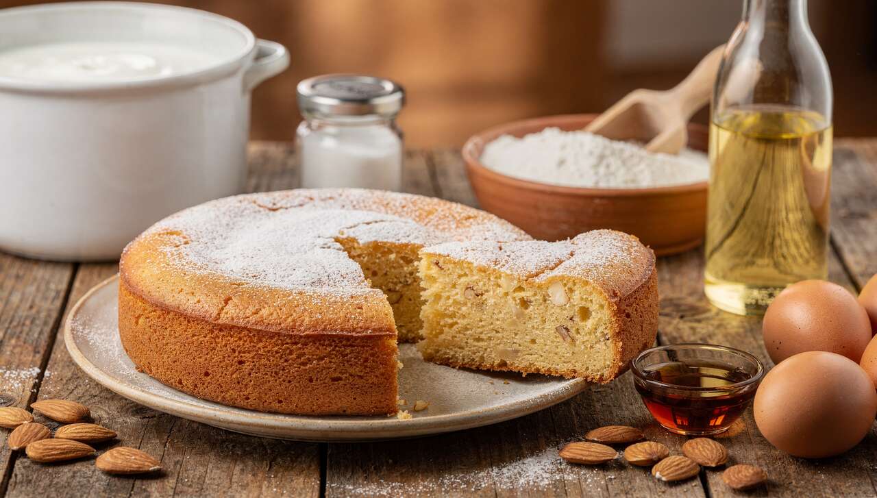 Gâteau au yaourt et amandes : recette maison savoureuse