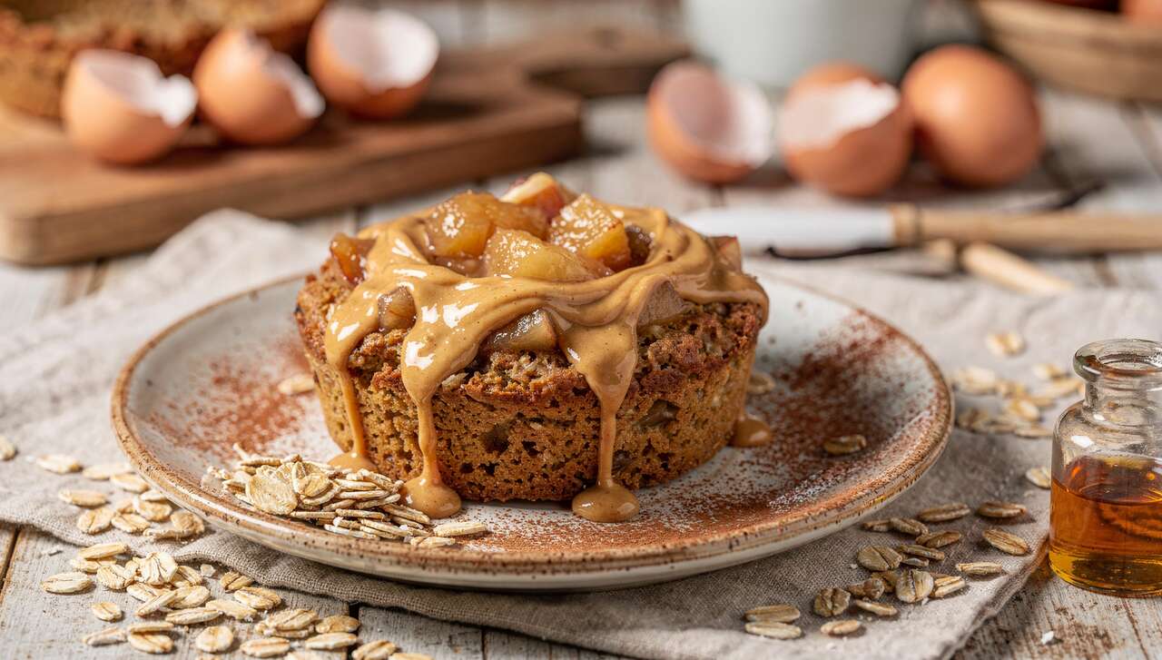 Gâteau sans sucre aux flocons d'avoine : recette facile et saine