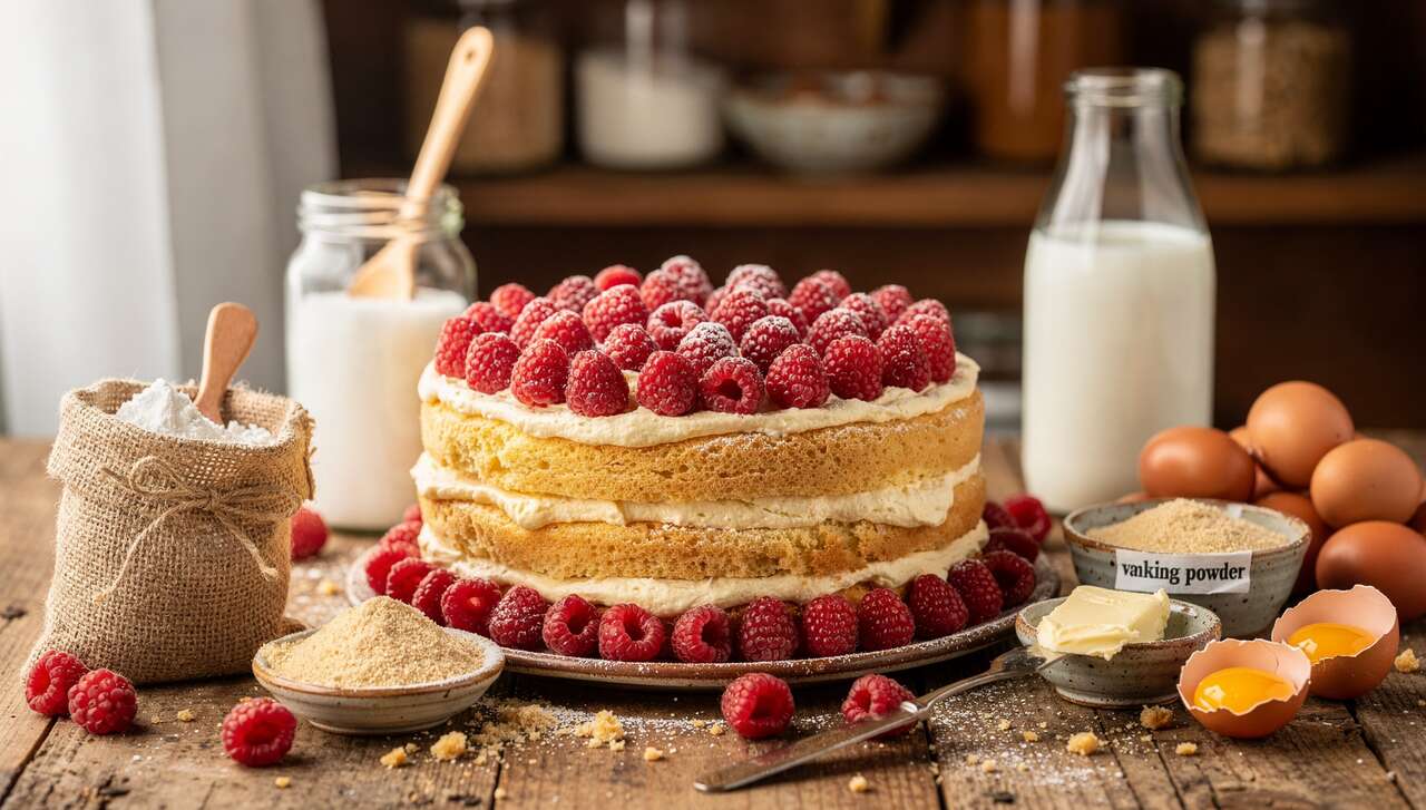 Recette facile : gâteau à la framboise rapide