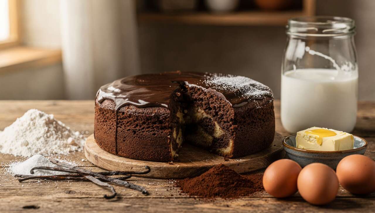 Gâteau léger chocolat vanille : recette savoureuse