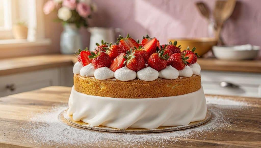 Gâteau de fête des mères à la fraise : recette gourmande