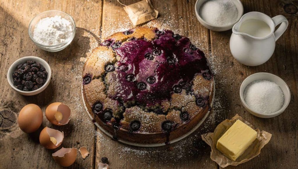 Gâteau aux myrtilles : recette facile et savoureuse