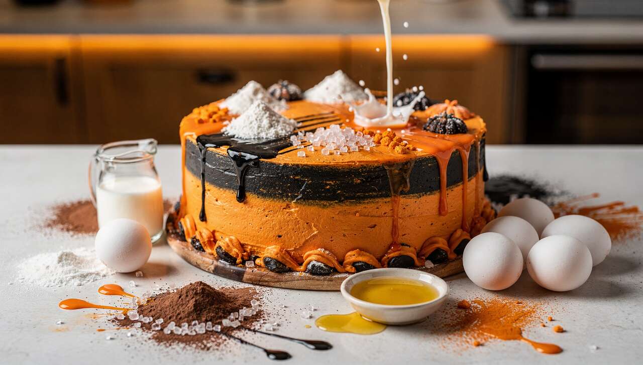 Recette rapide de gâteau d'Halloween