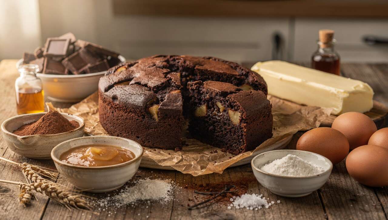 Gâteau chocolat-pomme : la recette irrésistible et facile à réaliser
