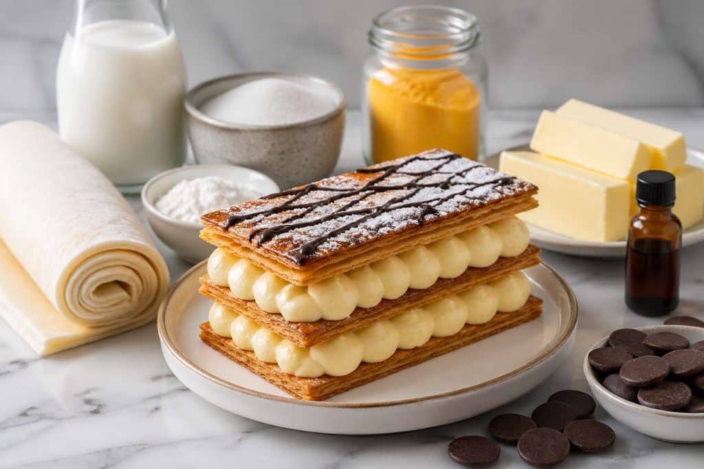 Recette mille-feuille classique à la crème pâtissière