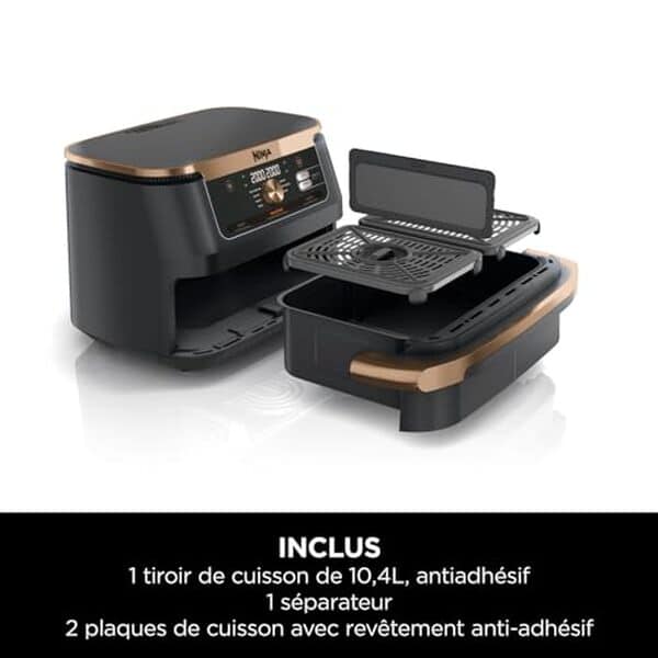 Découvrez notre test complet de la friteuse Ninja Foodi FlexDrawer AF500EUCP : performances, avantages, inconvénients et verdict final pour bien choisir. 