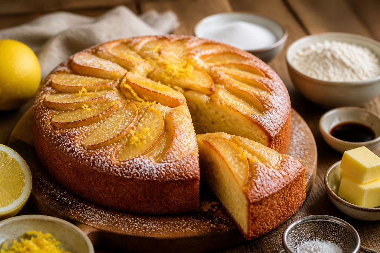 Cake aux pommes et citron : recette gourmande et facile