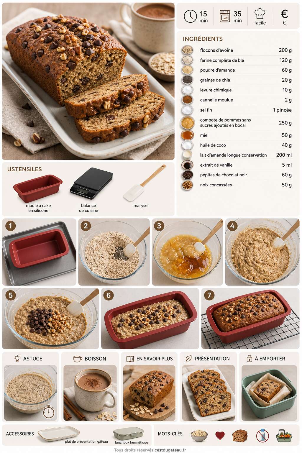 Fiche recette Comment préparer une recette de gâteau healthy pour le petit déjeuner ? Fiche recette Comment préparer une recette de gâteau healthy pour le petit déjeuner ?