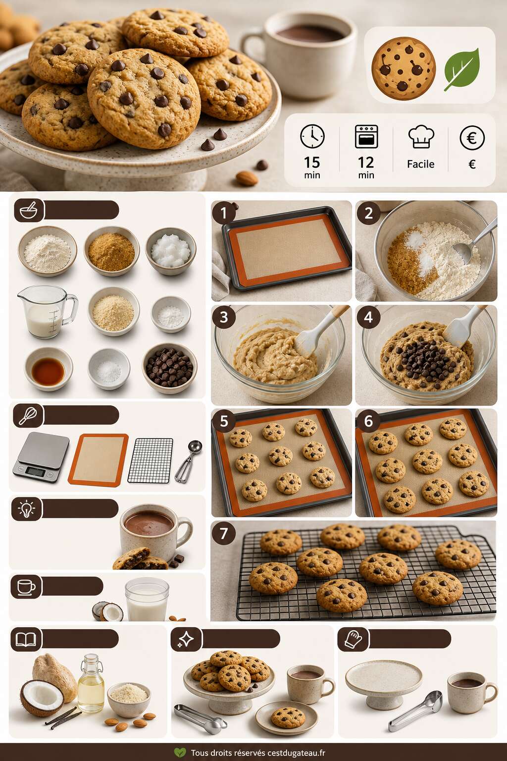 Fiche recette Recette biscuit vegan facile et savoureuse : découvrez notre sélection Fiche recette Recette biscuit vegan facile et savoureuse : découvrez notre sélection