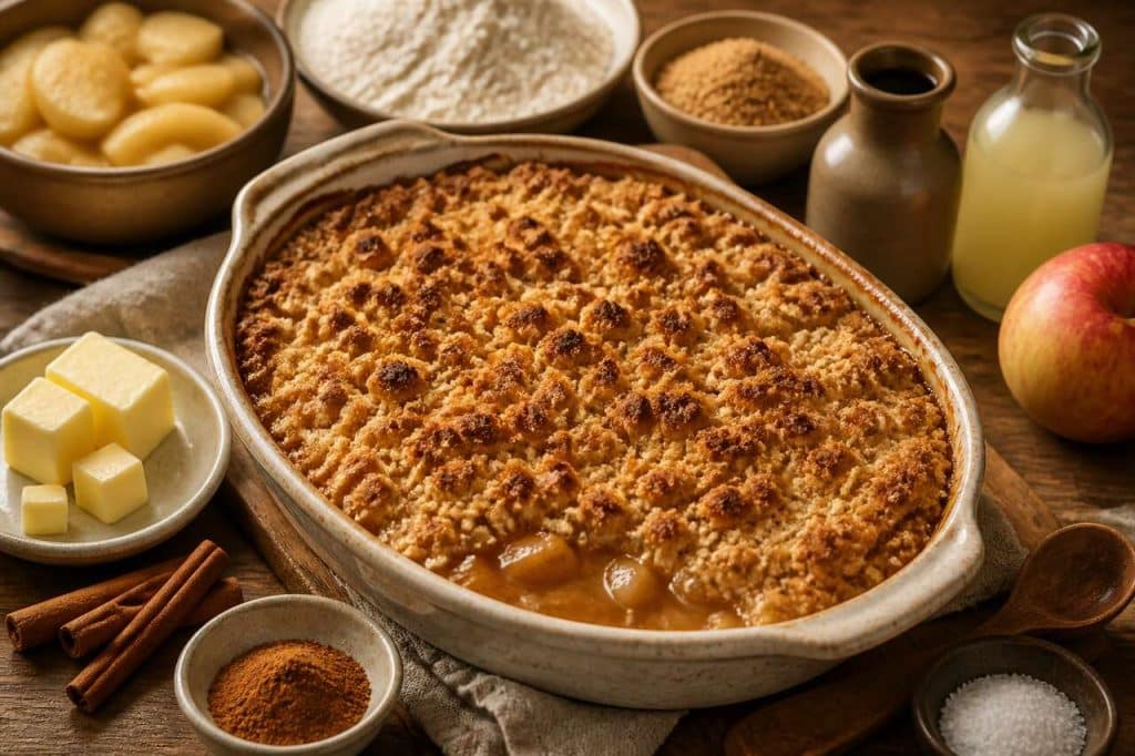 Crumble aux pommes : recette facile et rapide