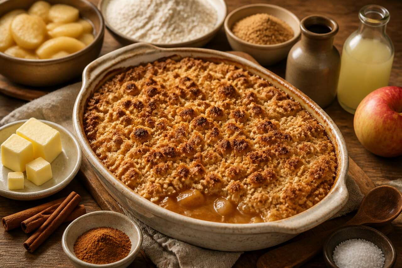 Crumble aux pommes : recette facile et rapide