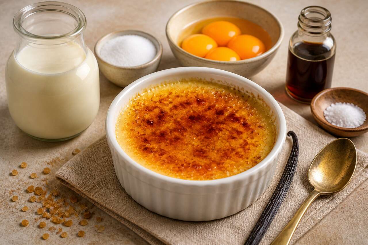Crème brûlée classique et onctueuse : recette authentique