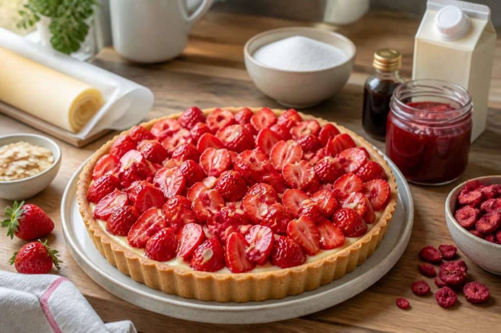 Recette facile et rapide de tarte aux fraises