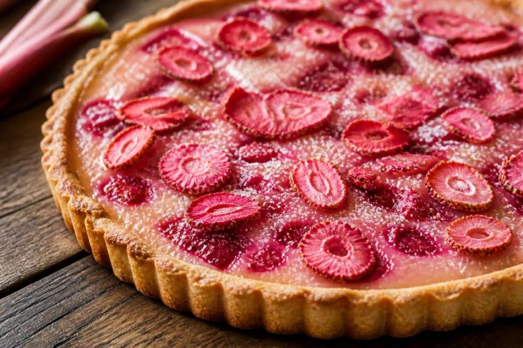 Recette de tarte fraise rhubarbe facile et gourmande