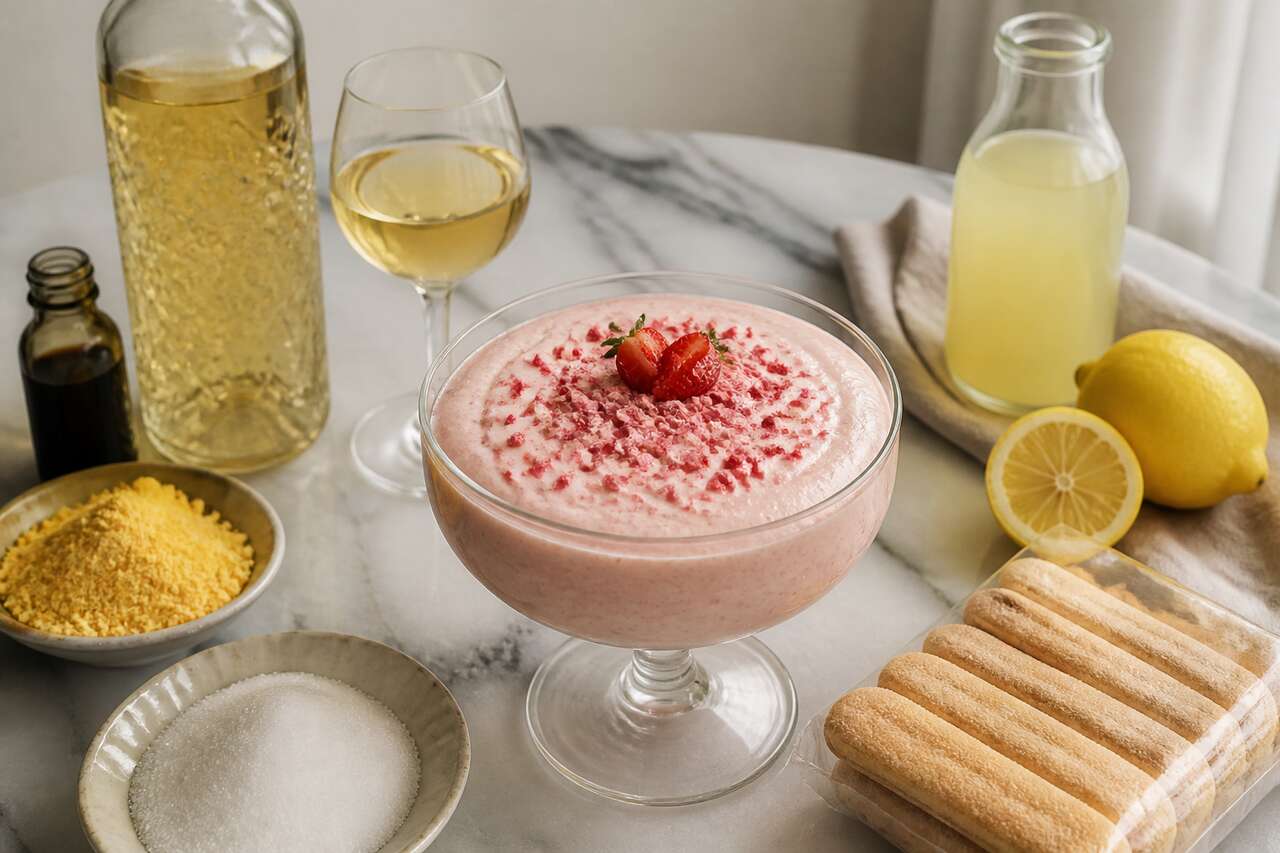 Recette de sabayon aux fraises