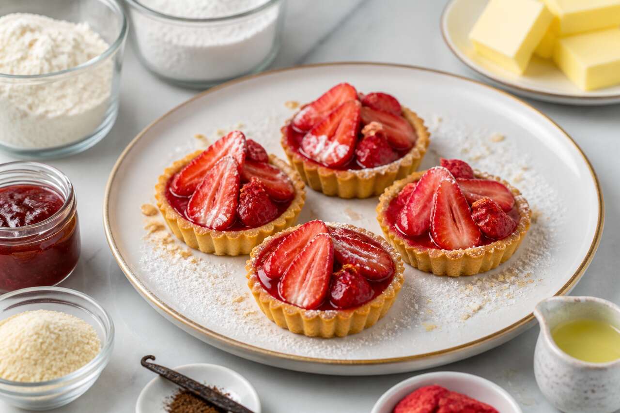 Recette de tartelettes aux fraises