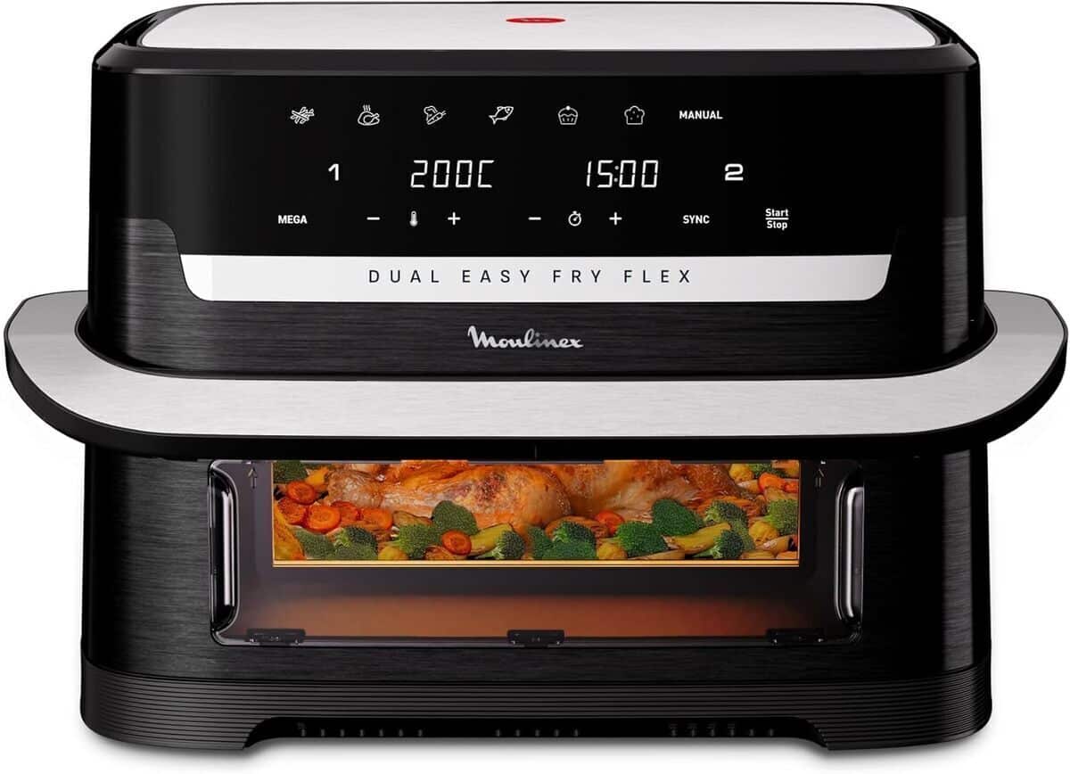 Test de la friteuse à air Moulinex Easy Fry Dual Flex : capacité 9l et double zone