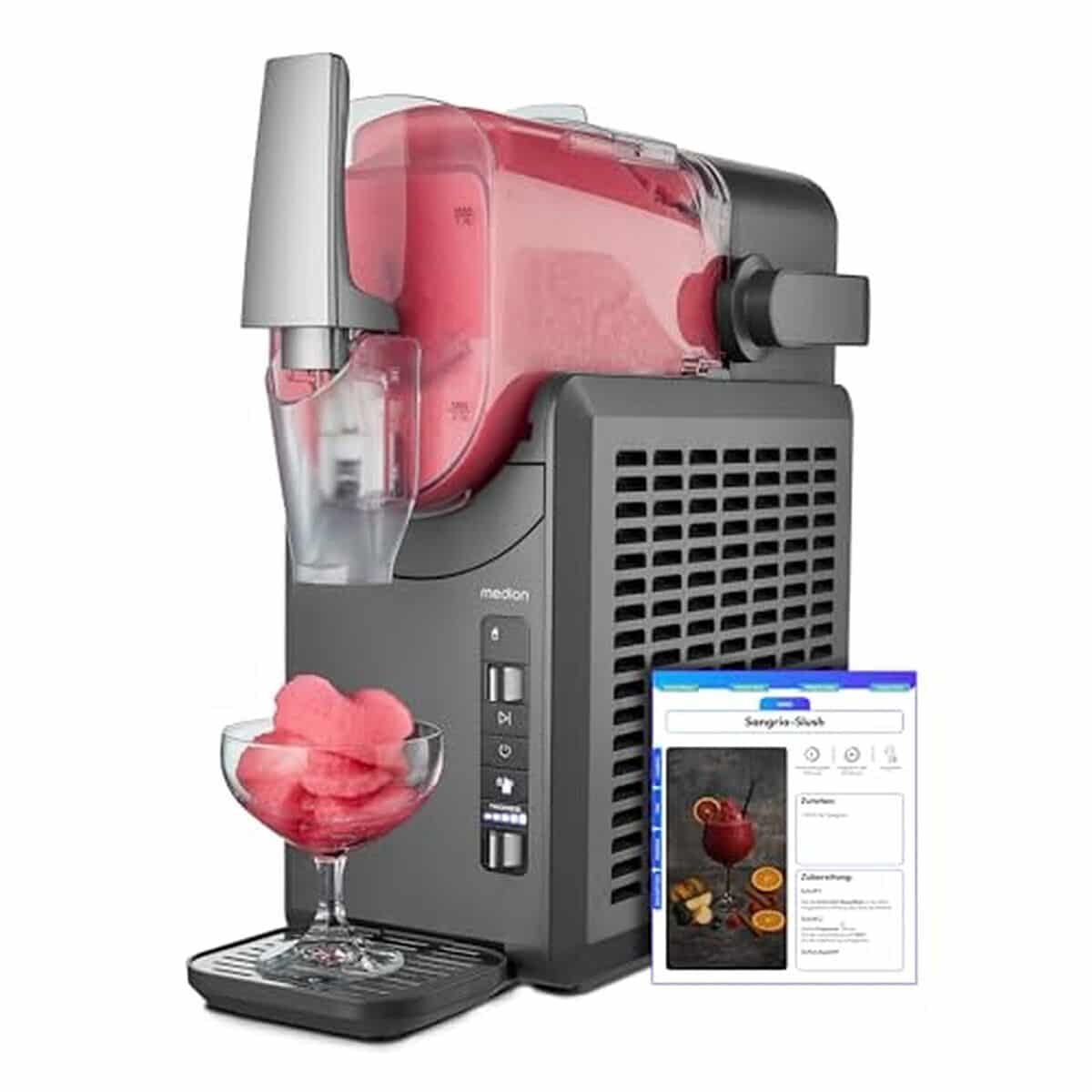 Test de la machine à granité Medion MD12090 : boissons glacées en un éclair