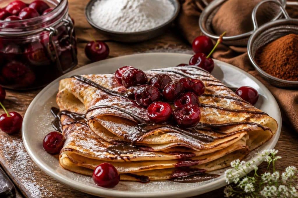 Recette des crêpes alsaciennes aux cerises