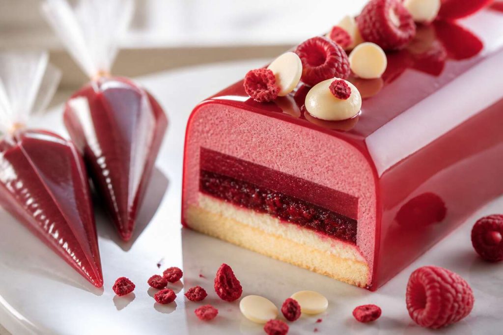 Recette d'entremets inspiration framboise