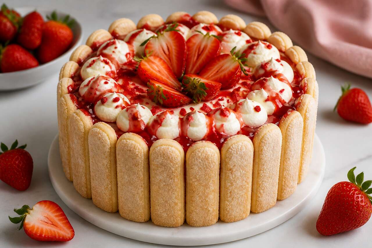 Recette de charlotte aux fraises maison facile et gourmande