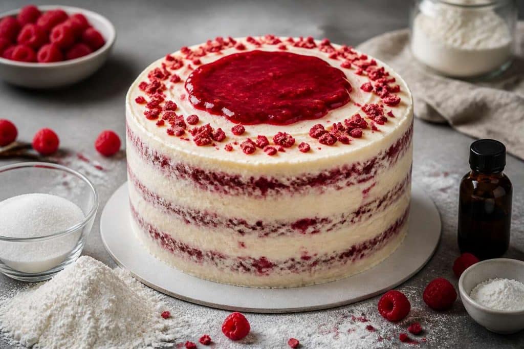 Recette du layer cake aux framboises