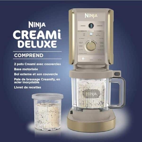 Découvrez notre test détaillé de la Ninja CREAMi Deluxe : caractéristiques, performances et avis sur cette machine à glace polyvalente et innovante.