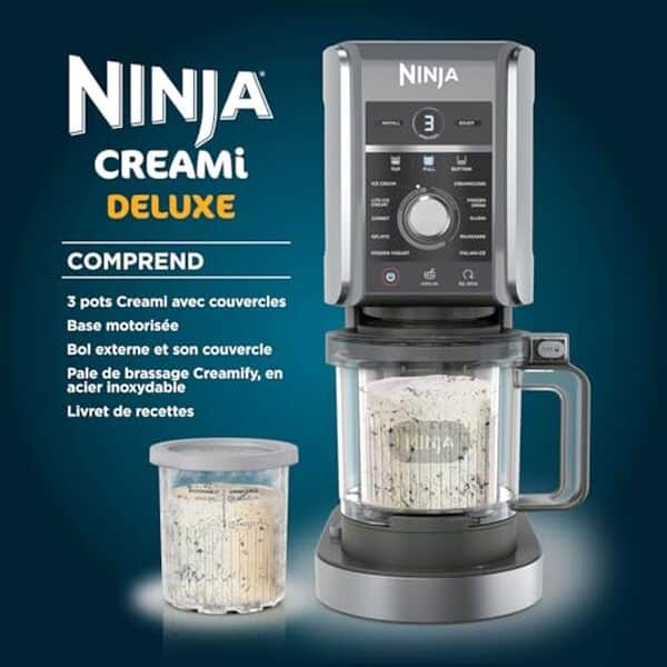 Découvrez notre test détaillé de la sorbetière Ninja CREAMi Deluxe NC501EU : performances, fonctionnalités et avis pour choisir la meilleure machine à crème glacée.
