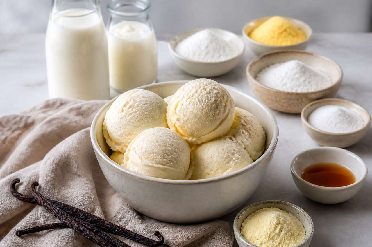 Recette de glace à la vanille maison