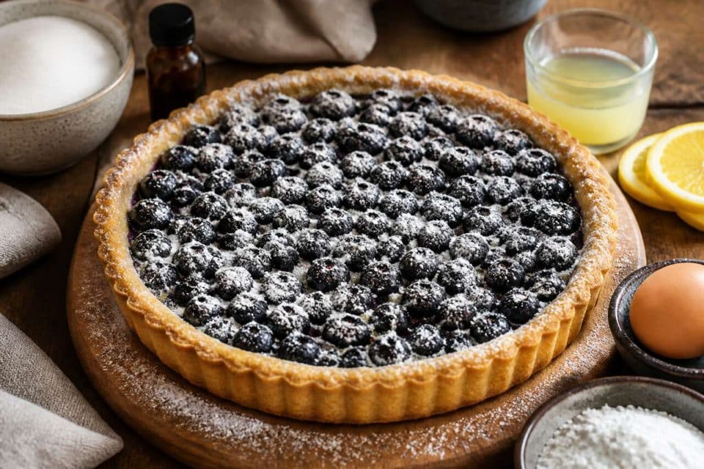 Recette de tarte aux myrtilles