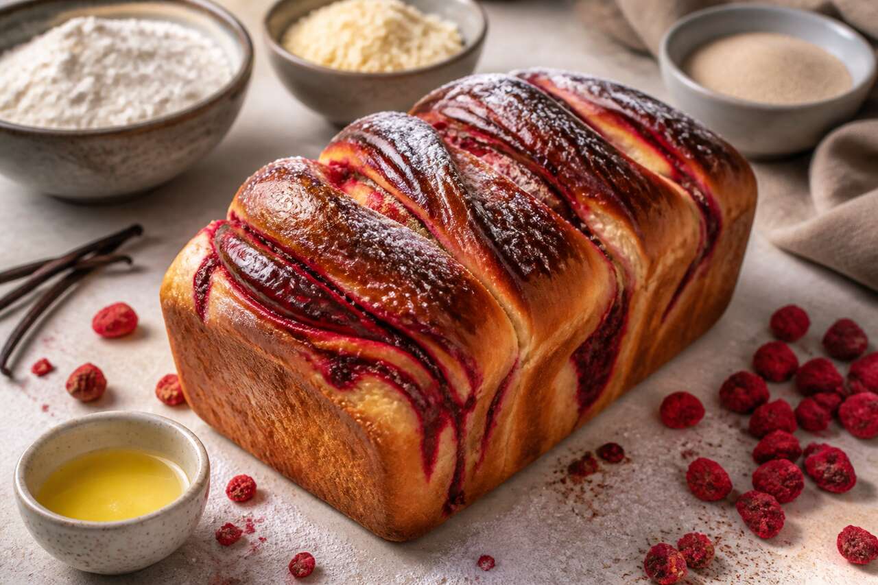 Recette de babka aux fruits rouges