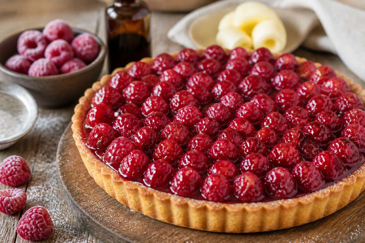 La meilleure recette de tarte aux framboises