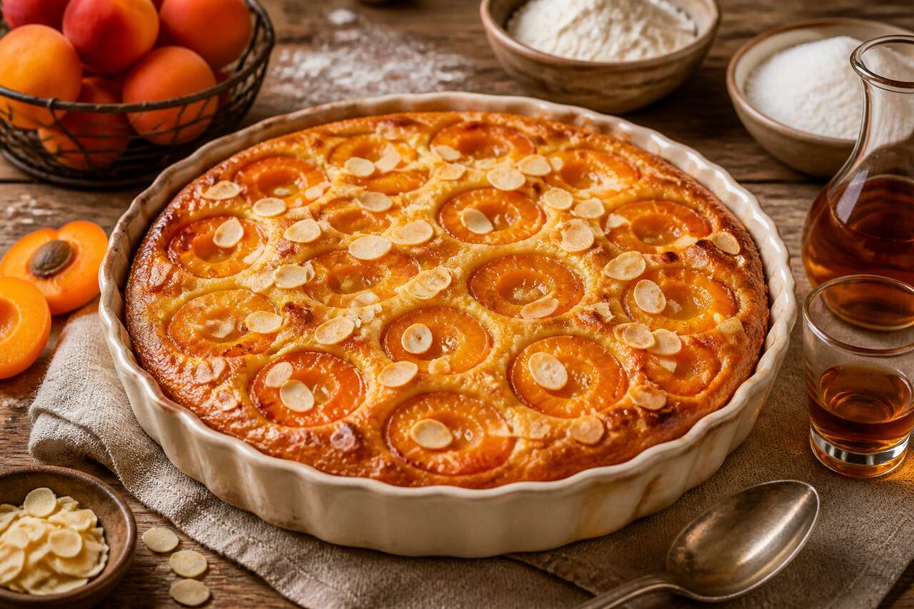 Clafoutis fondant aux abricots de grand-mère