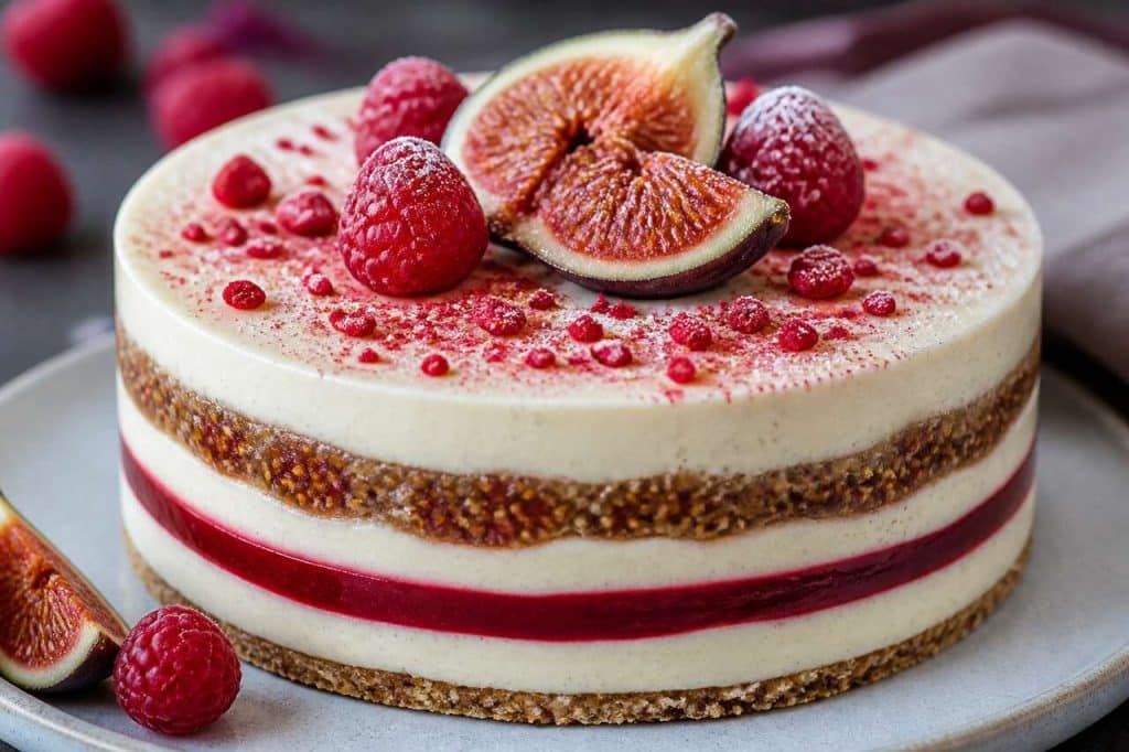Recette d'entremets aux figues et framboises