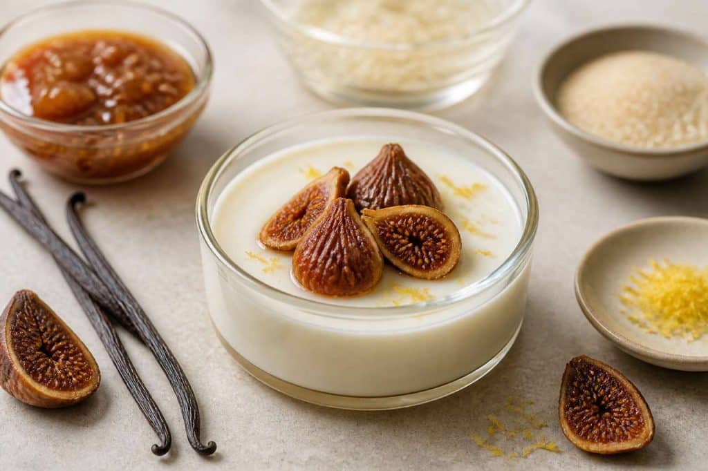 Recette de panna cotta aux figues et à la vanille