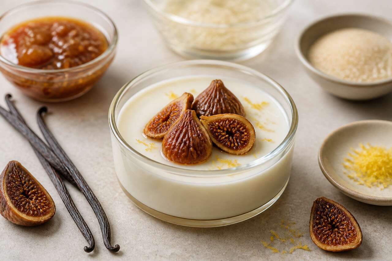 Recette de panna cotta aux figues et à la vanille