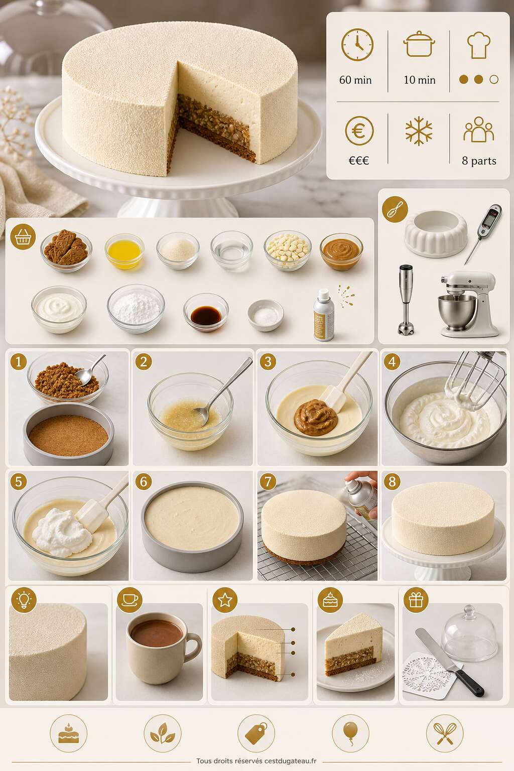 Fiche recette Recette d'entremets avec effet velours parfait Fiche recette Recette d'entremets avec effet velours parfait