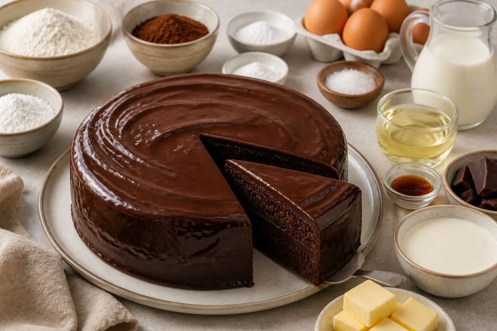 Recette facile : gâteau ganache chocolat inratable