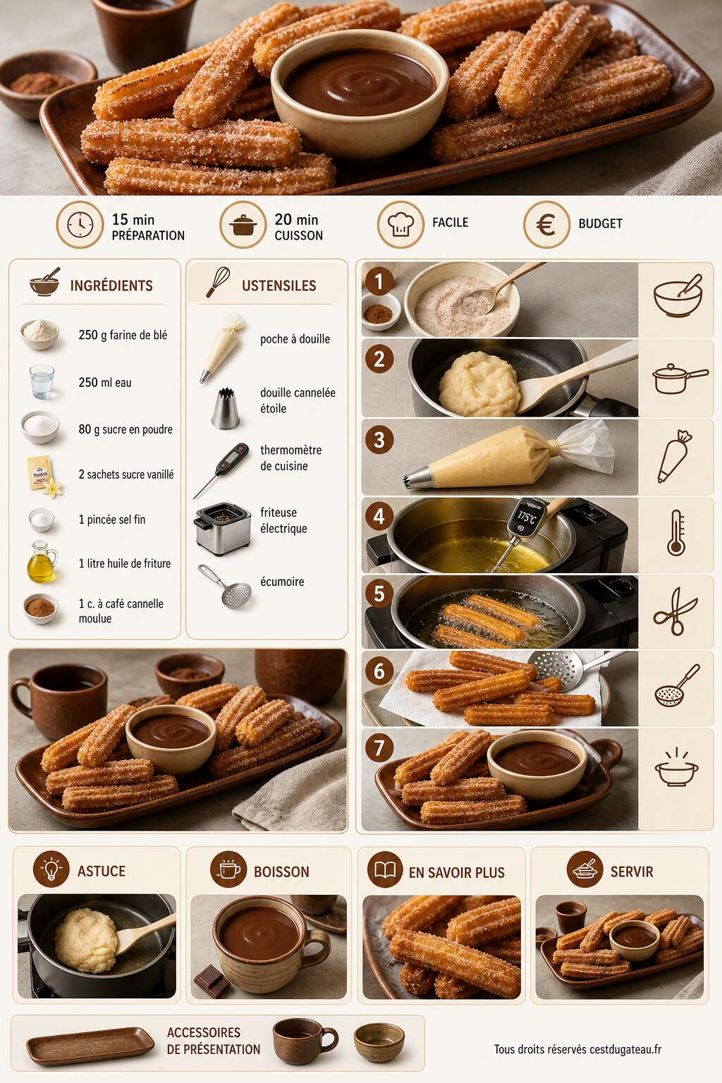 Fiche recette Recette de churros faciles et rapides Fiche recette Recette de churros faciles et rapides