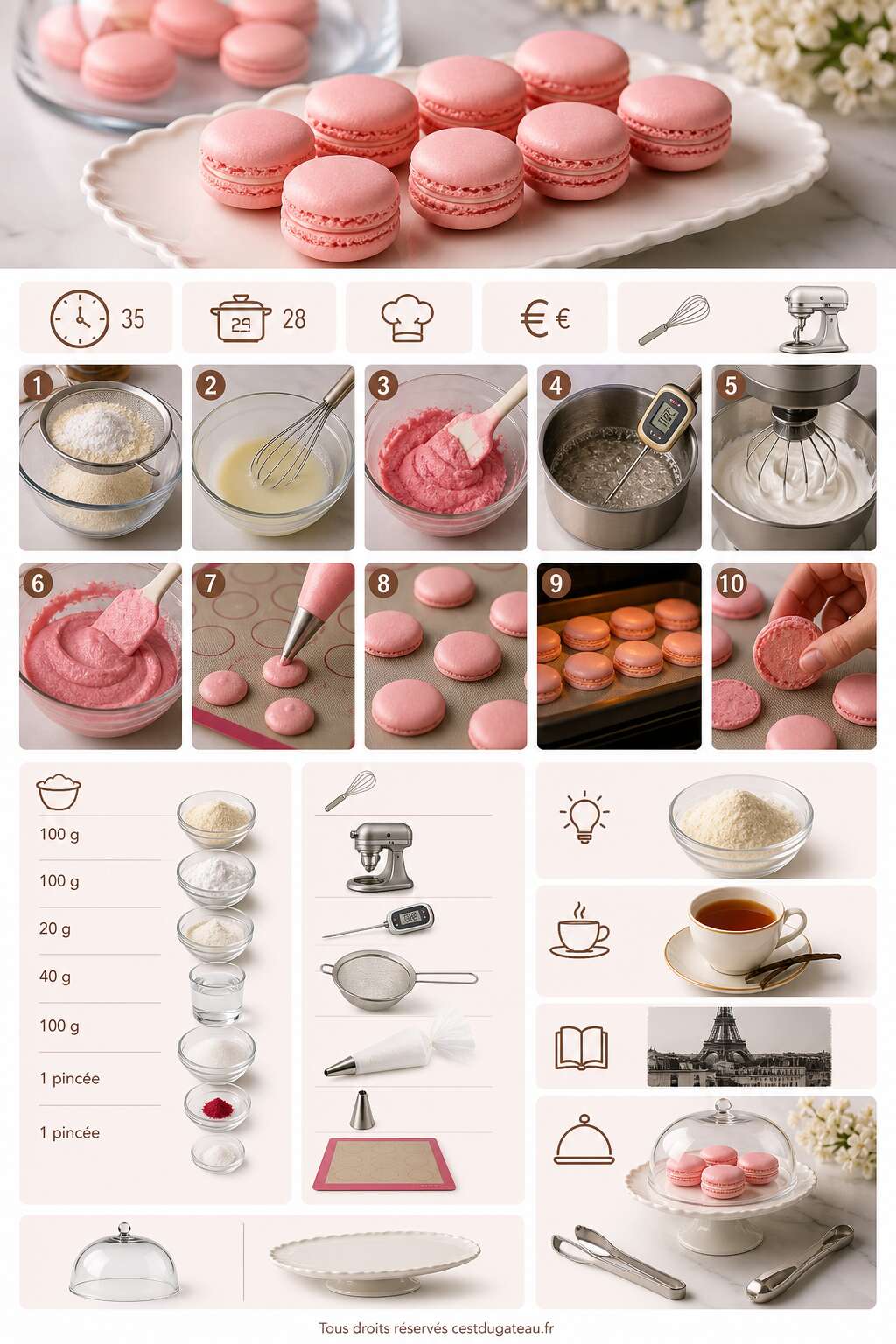 Fiche recette Recette de macarons maison : réussissez vos coques françaises Fiche recette Recette de macarons maison : réussissez vos coques françaises