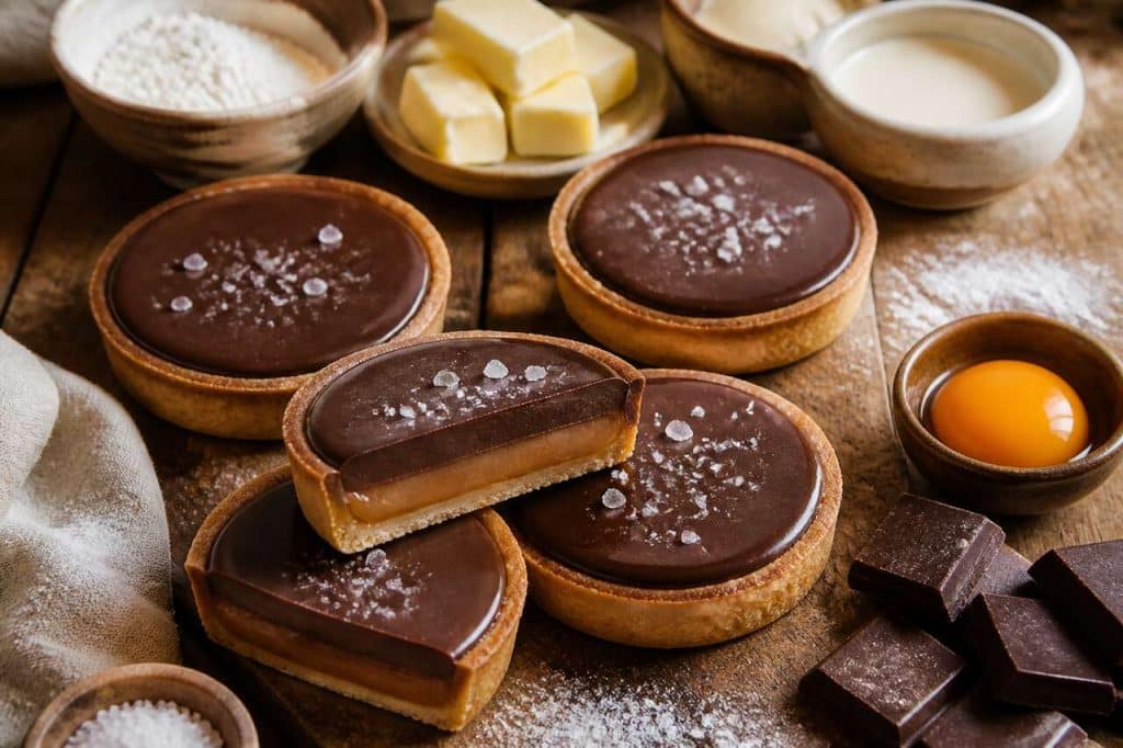 Recette de tartelettes au chocolat et caramel au beurre salé