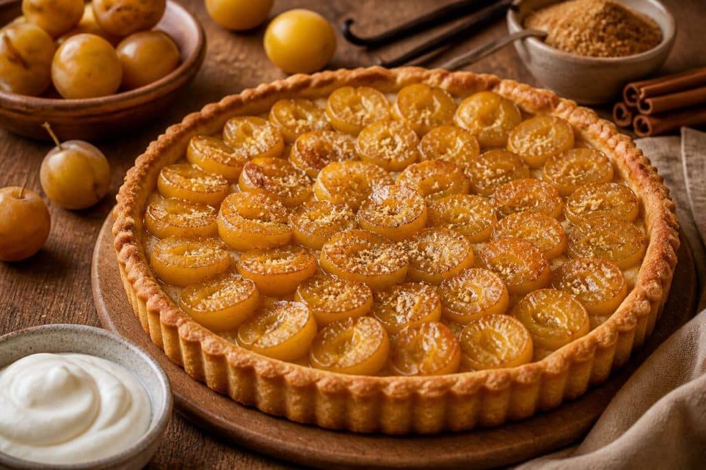 Tarte aux mirabelles maison : recette facile et savoureuse