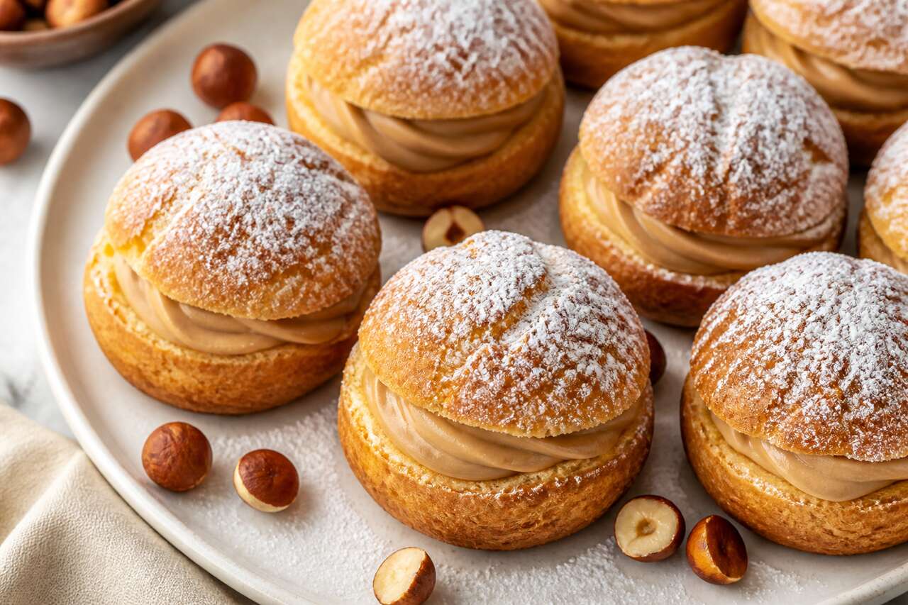 Recette de petits choux au praliné
