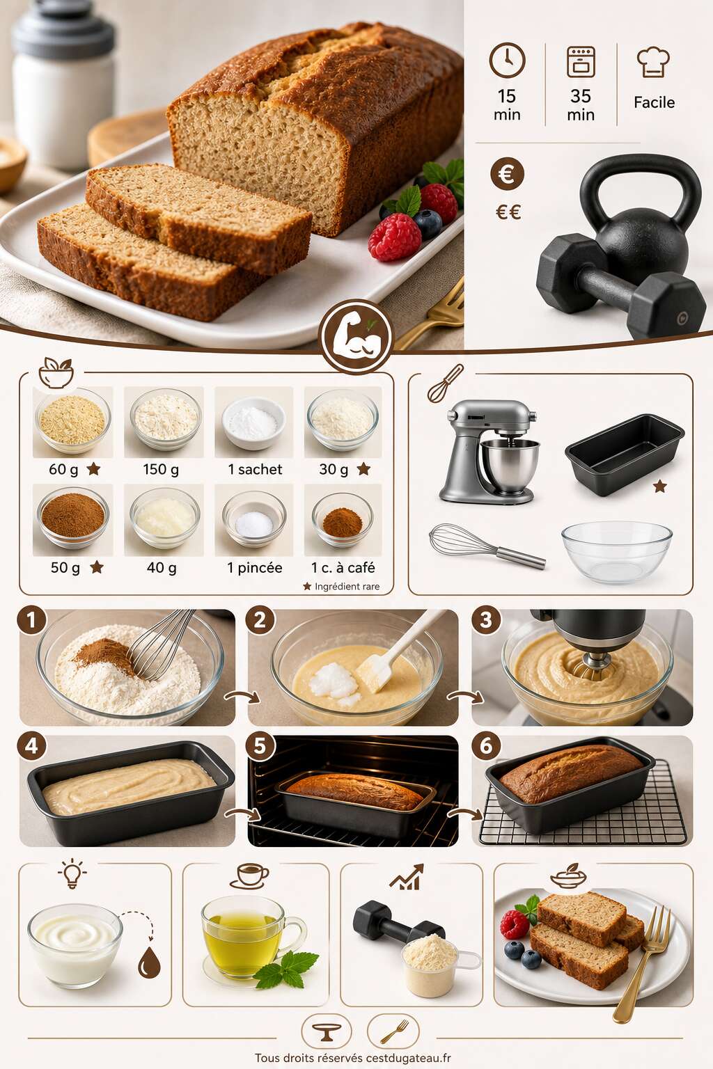 Fiche recette Gâteau protéiné : comment le préparer facilement chez soi ? Fiche recette Gâteau protéiné : comment le préparer facilement chez soi ?