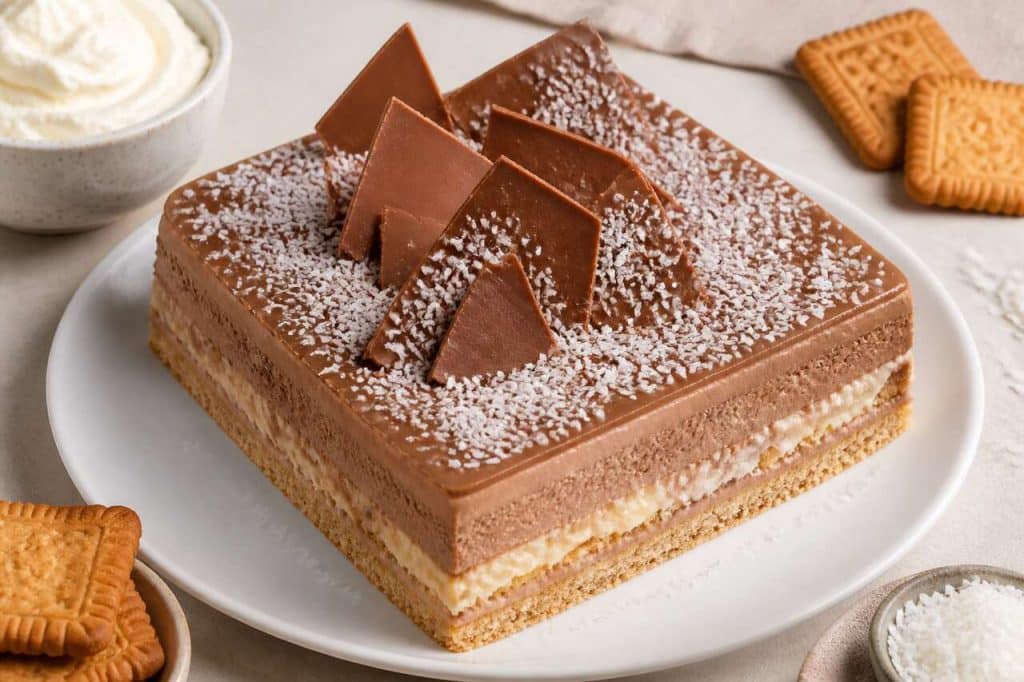 Recette d'entremets chocolat au lait et noix de coco