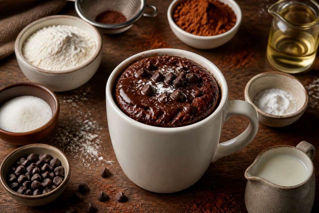 Mug cake chocolat : gâteau express et moelleux