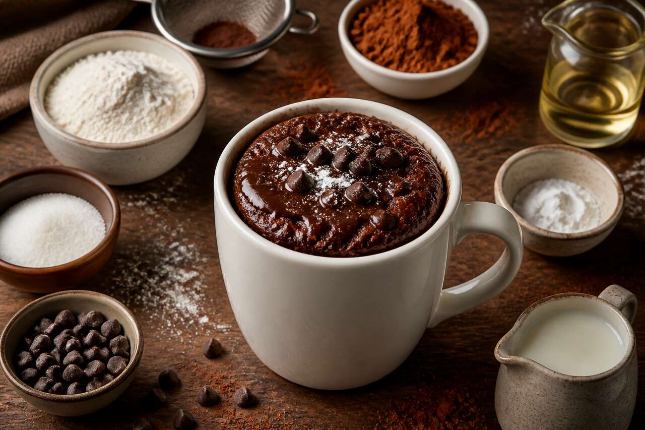 Mug cake chocolat : gâteau express et moelleux