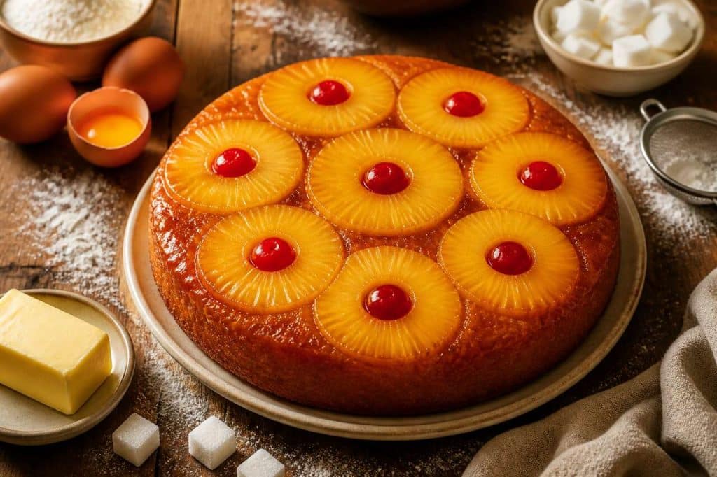 Recette du gâteau renversé à l'ananas