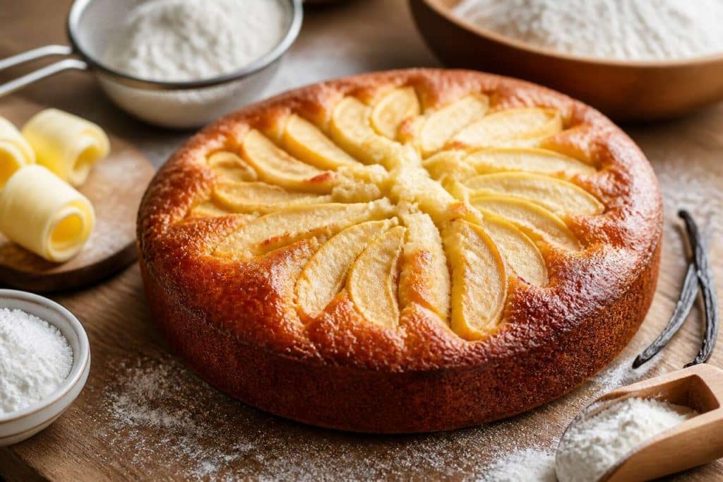 Recette facile : gâteau quatre-quarts aux pommes moelleux