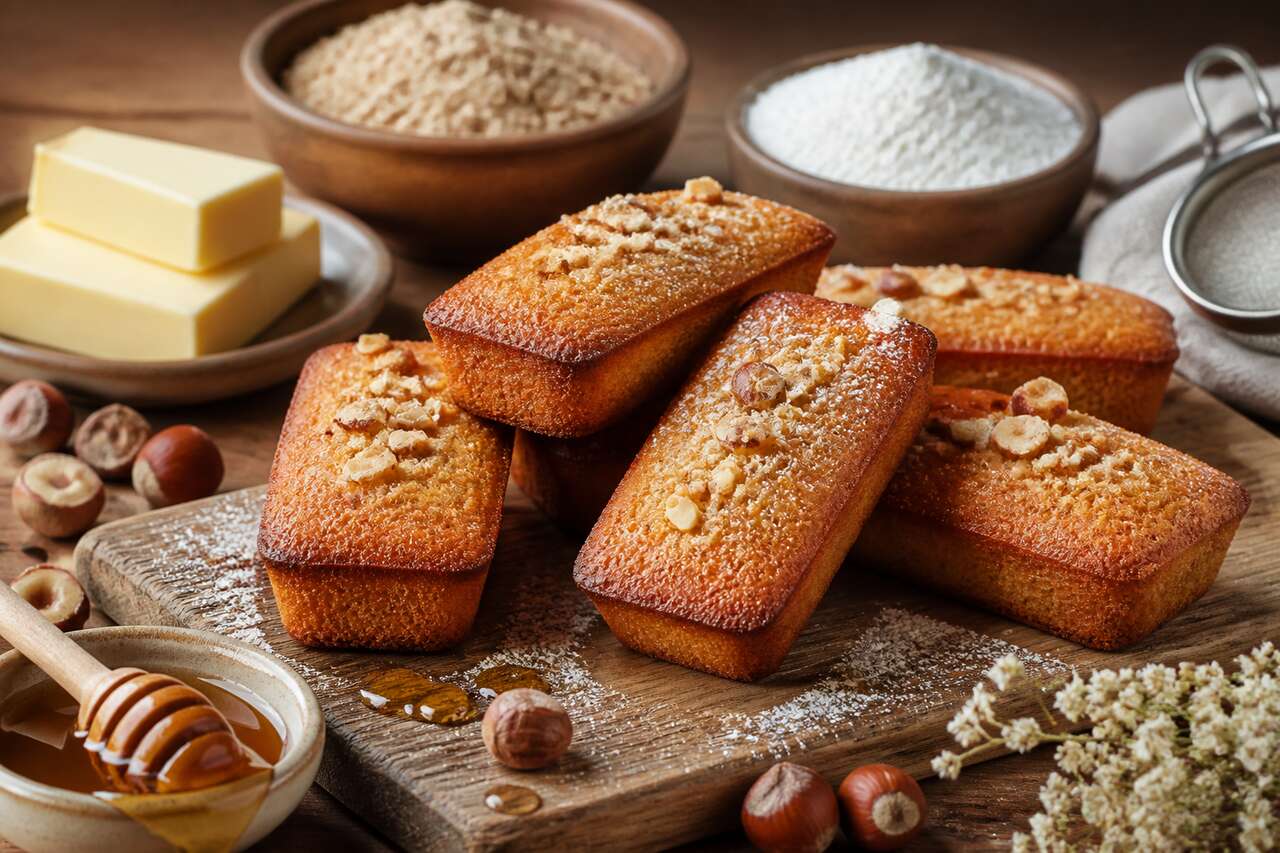 Recette de financiers au miel et aux noisettes